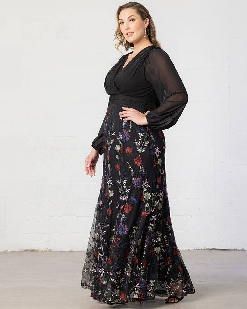 Dresses Isabella Embroidered Mesh Gown