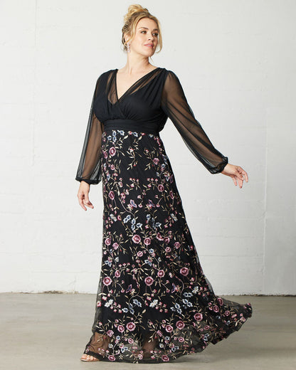 Dresses Isabella Embroidered Mesh Gown