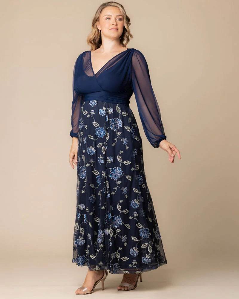 Dresses Isabella Embroidered Mesh Gown