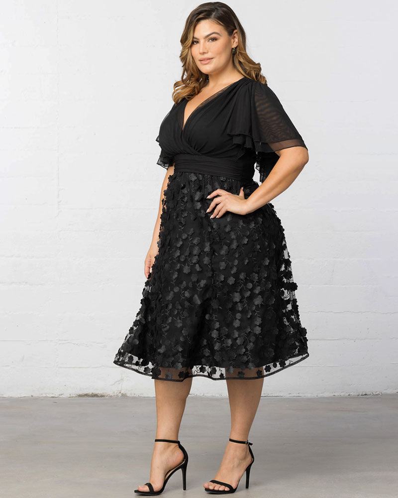 Dresses Pretty Petals Mesh Cocktail Dress