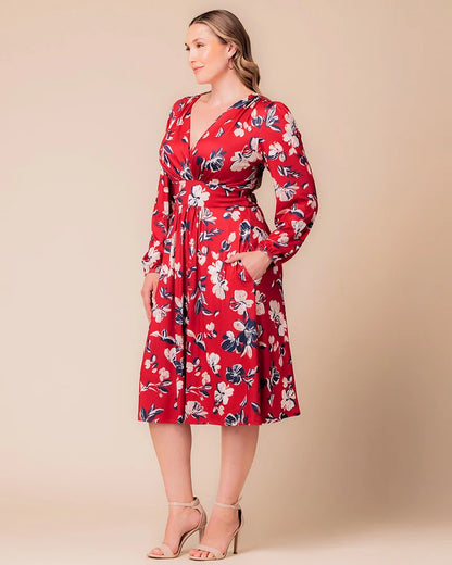 Diana Long Sleeve Midi Dress