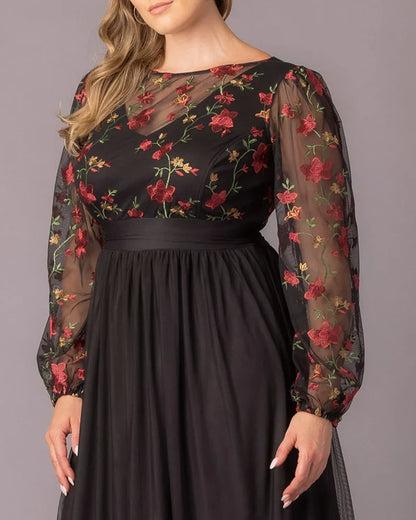Eternal Embroidered Bodice Evening Gown