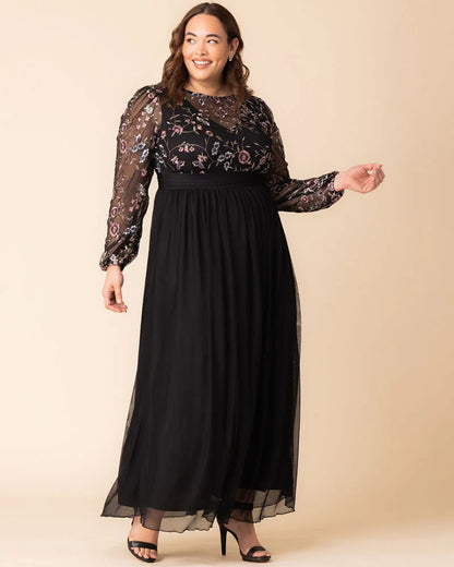 Eternal Embroidered Bodice Evening Gown