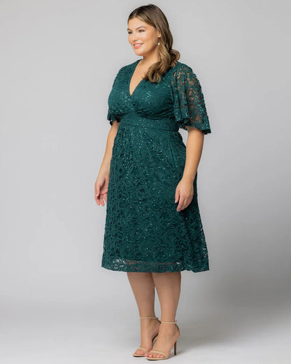 Dresses Starry Sequined Lace Cocktail Dress