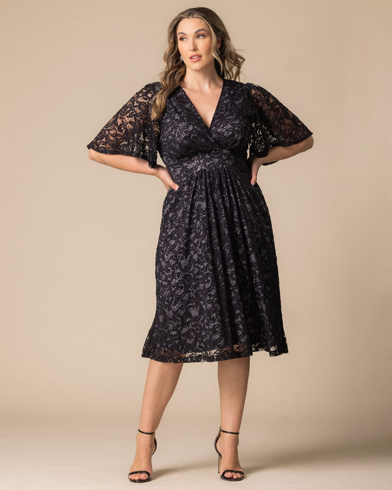 Dresses Starry Sequined Lace Cocktail Dress