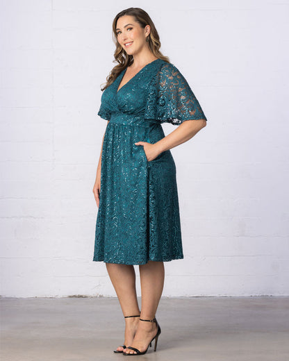 Dresses Starry Sequined Lace Cocktail Dress