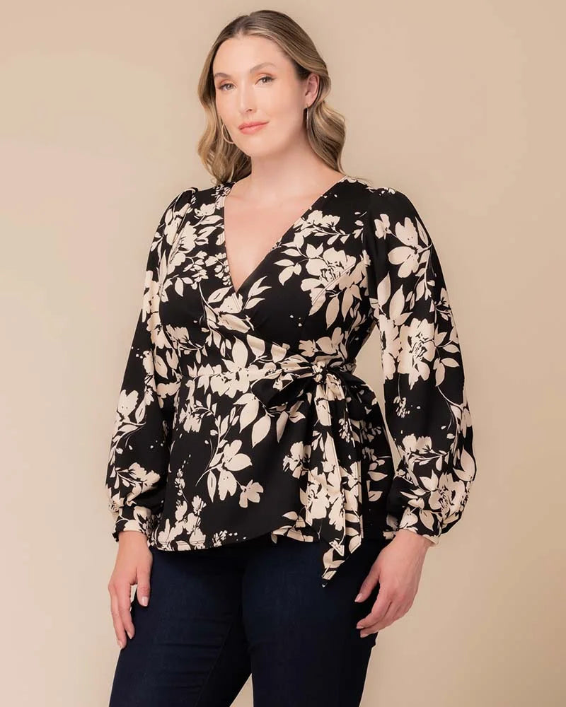 Tops Natasha Long Sleeve Wrap Top
