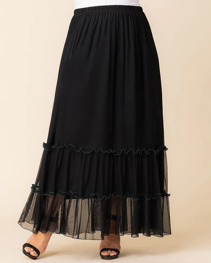 Skirts Isla Tiered Mesh Maxi Skirt