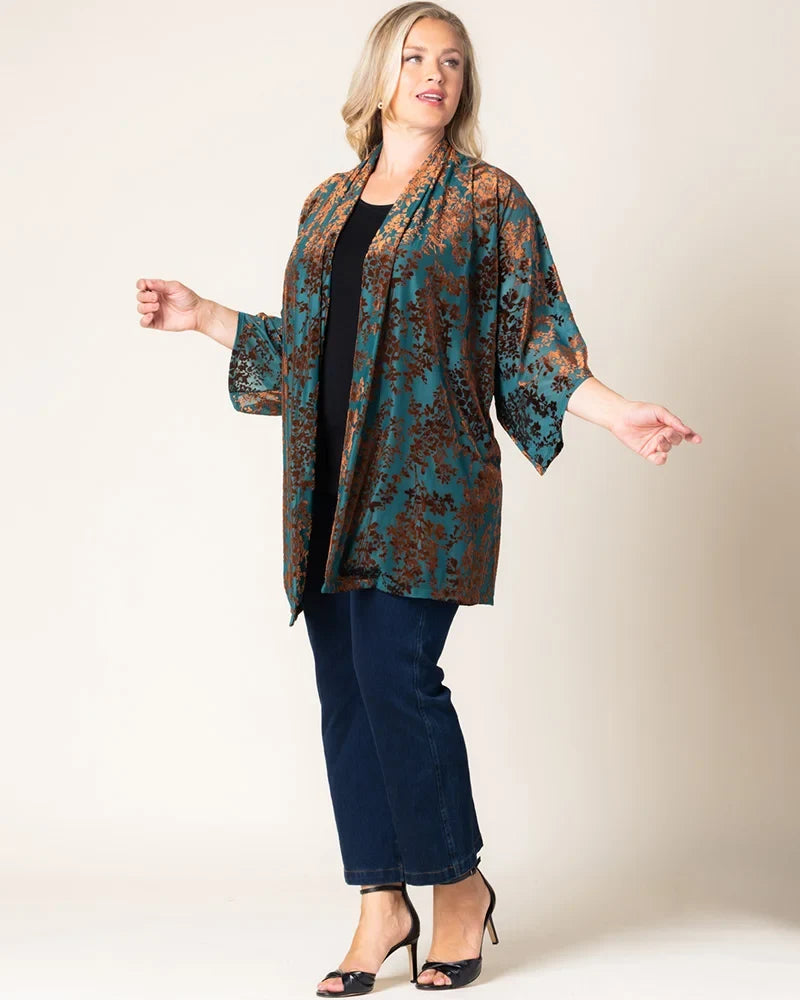 Tops Dahlia Velvet Duster