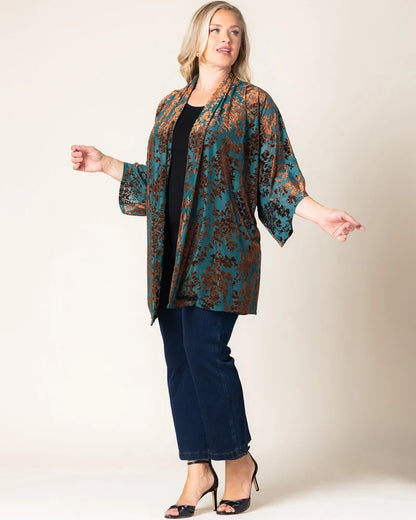 Tops Dahlia Velvet Duster