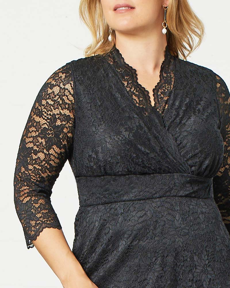 Dresses Scalloped Boudoir Lace Dress