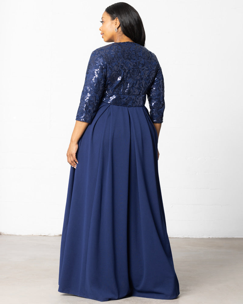 Dresses Paris Pleated Sequin Gown