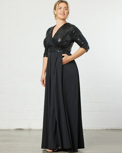 Dresses Paris Pleated Sequin Gown