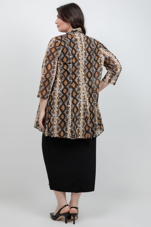 Jackets Mesh Animal Print Jacket