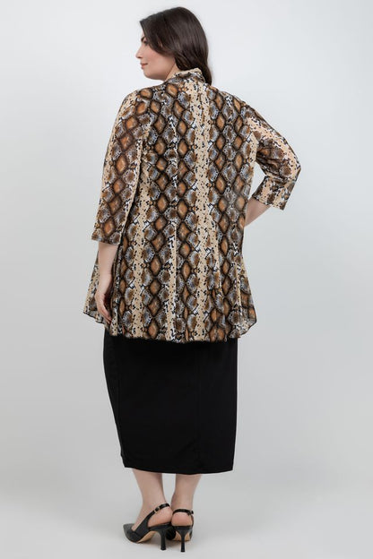 Jackets Mesh Animal Print Jacket