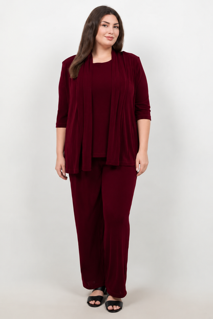 Vikki Vi Classic Shiraz 3/4 Sleeve Kimono Jacket