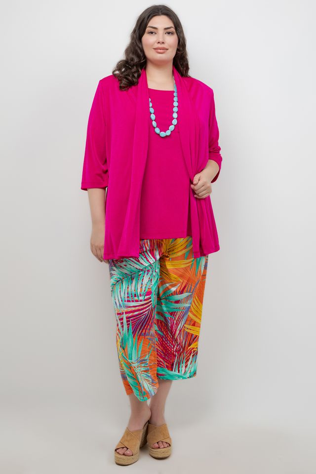 Vicky クルーネックプルオーバー Vikki Vi Jersey Warm Tropics Crop Pants – PlusbyDesign.com