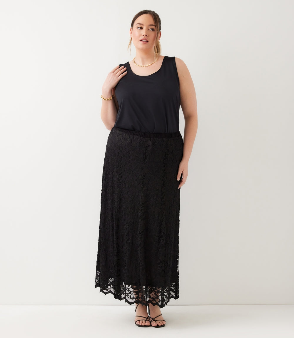 bottom Lace Midi Skirt