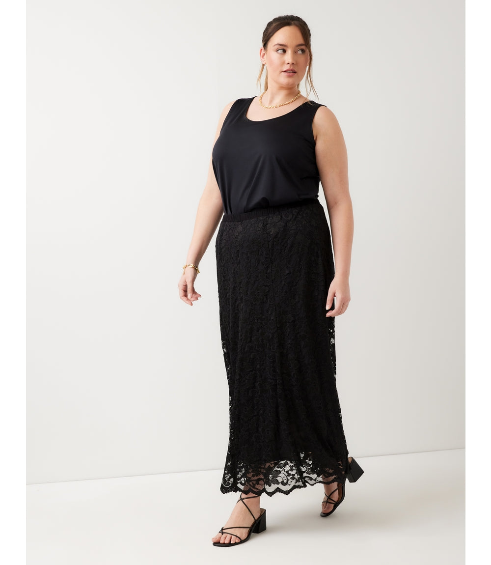bottom Lace Midi Skirt