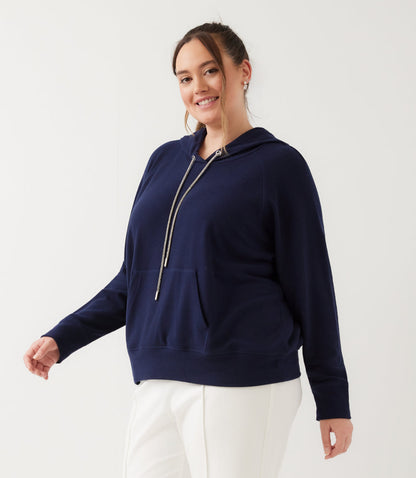 sweater Rhinestone Drawstring Hoodie Sweatshirt