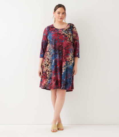 dress 3/4 Sleeve Tie-Dye Burnout Maggie Dress