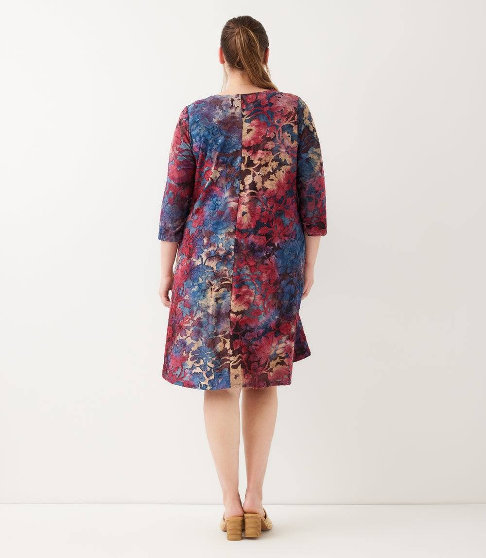 dress 3/4 Sleeve Tie-Dye Burnout Maggie Dress