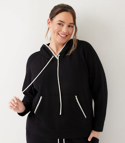 sweater Plus Size Edge Stitch Hoodie