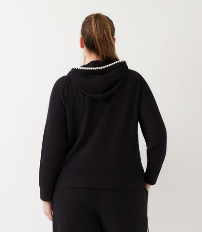 sweater Plus Size Edge Stitch Hoodie