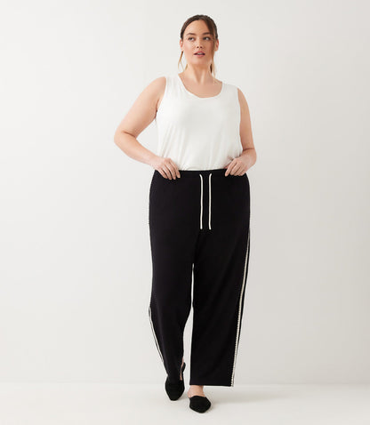 bottom Plus Size Edge Stitch Drawstring Sweatpants