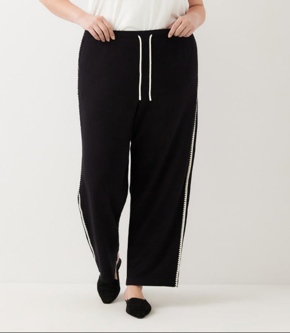 bottom Plus Size Edge Stitch Drawstring Sweatpants