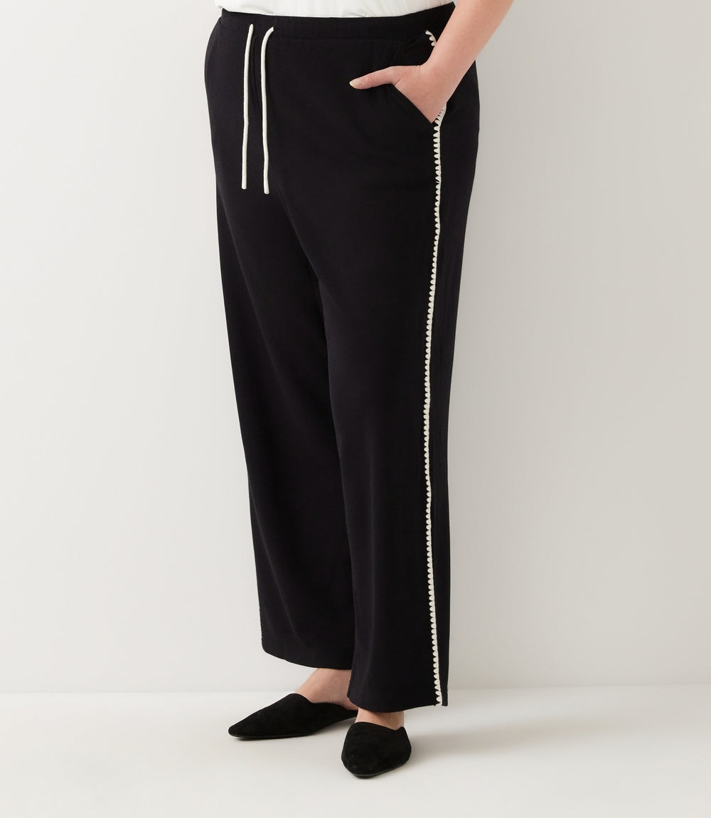 bottom Plus Size Edge Stitch Drawstring Sweatpants