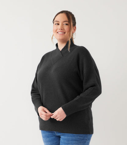 sweater Plus Size Shawl Collar Sweater