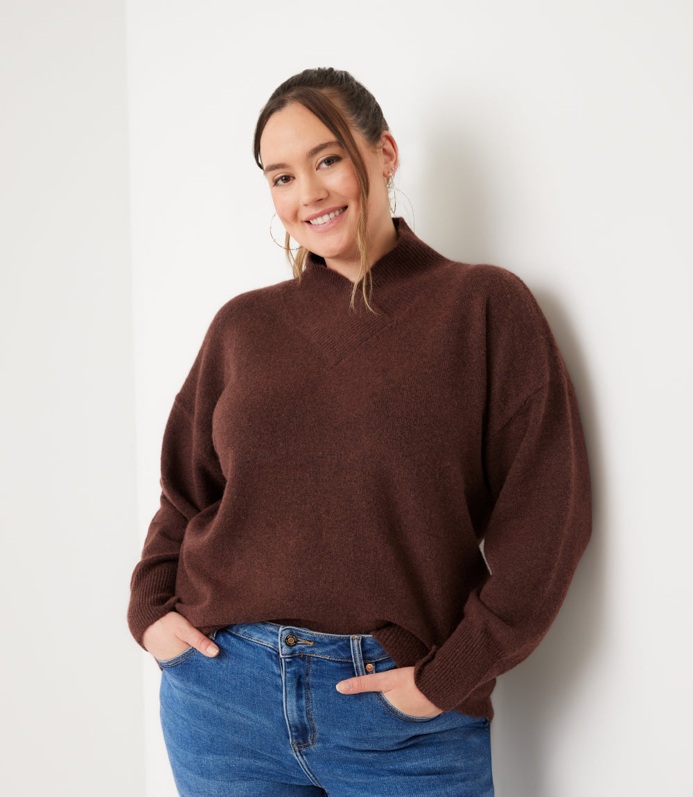 sweater Plus Size Shawl Collar Sweater