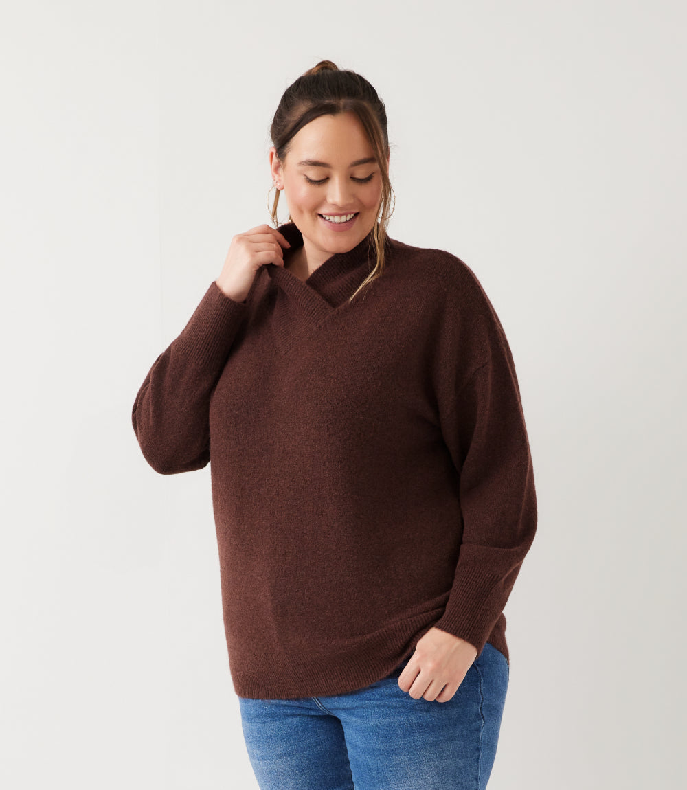 sweater Plus Size Shawl Collar Sweater