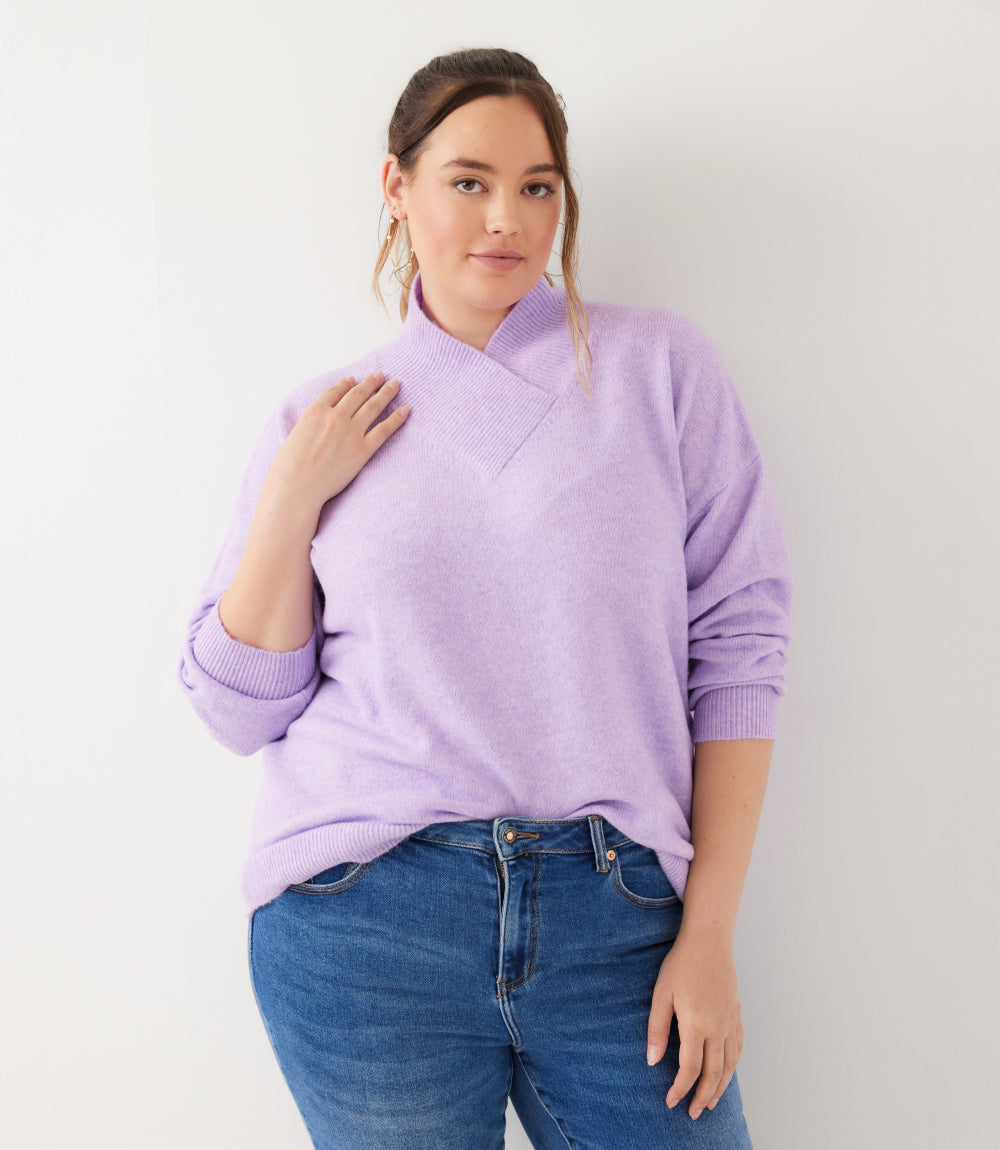 sweater Plus Size Shawl Collar Sweater