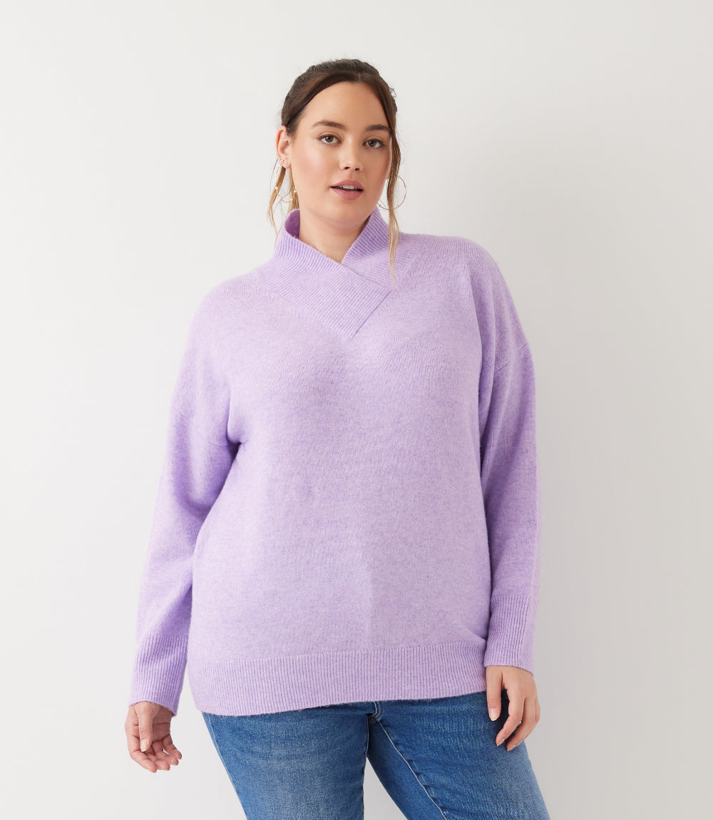 sweater Plus Size Shawl Collar Sweater