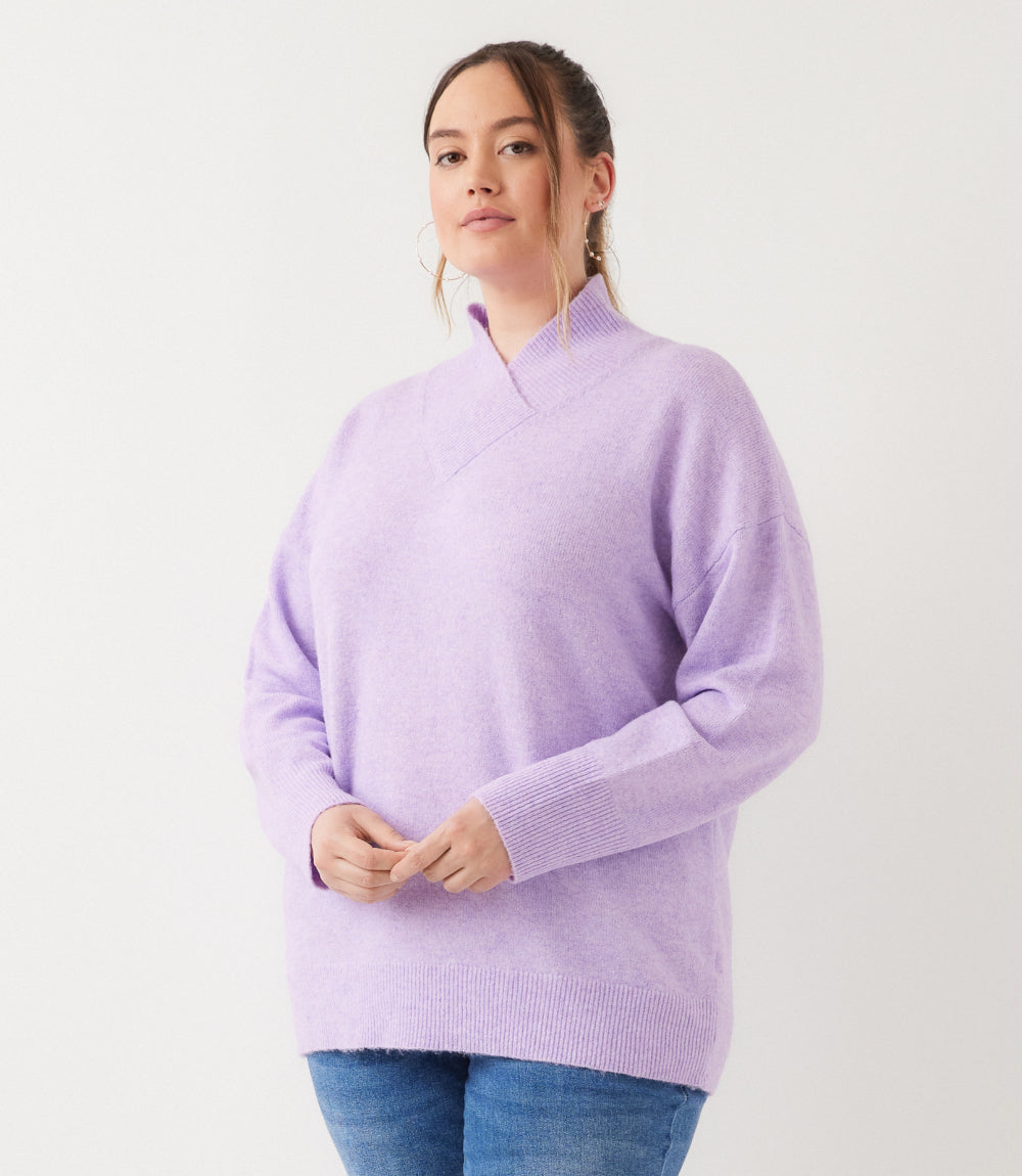 sweater Plus Size Shawl Collar Sweater
