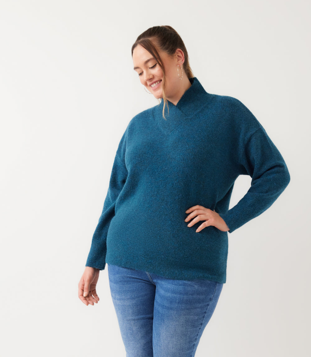 sweater Plus Size Shawl Collar Sweater