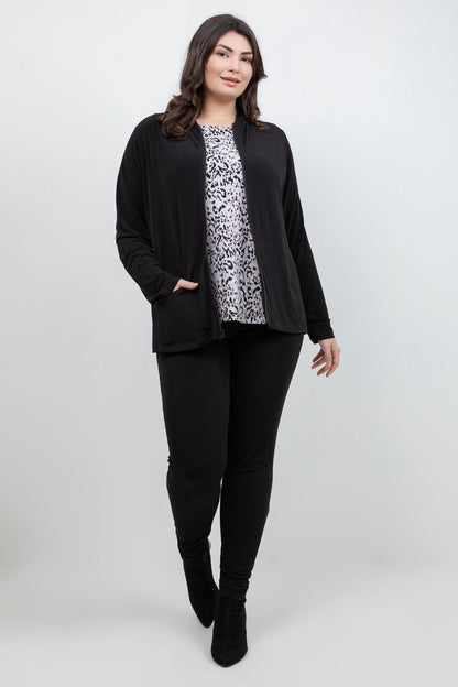 Pants Vikki Vi Jersey Black Slim Leg Pant