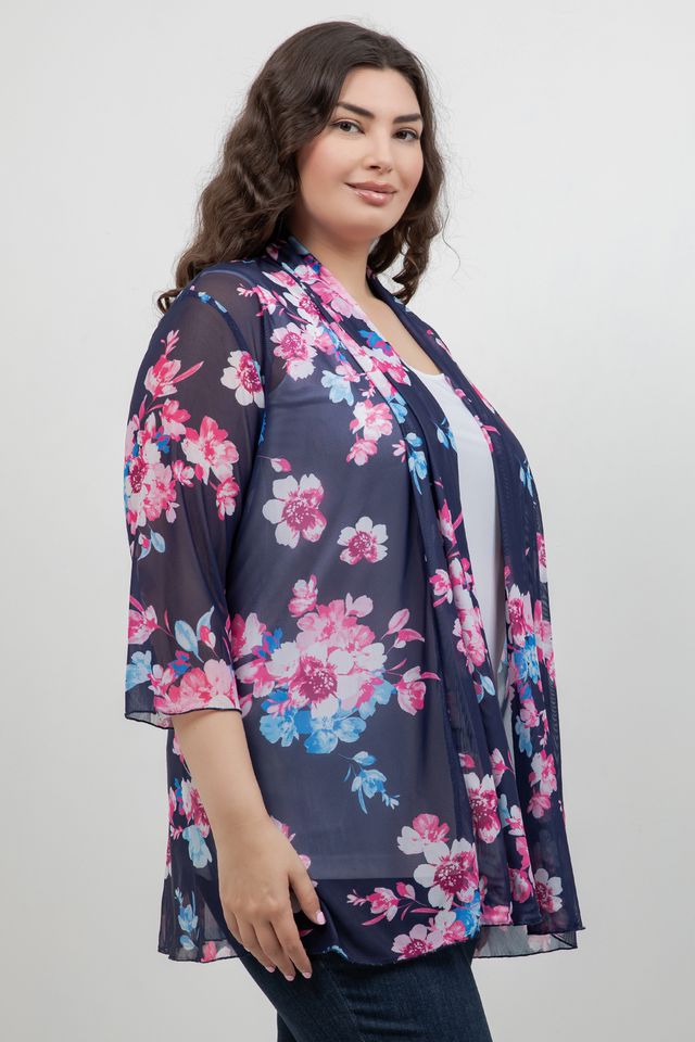 Jackets Mesh Navy Blossom Jacket