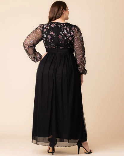 Eternal Embroidered Bodice Evening Gown