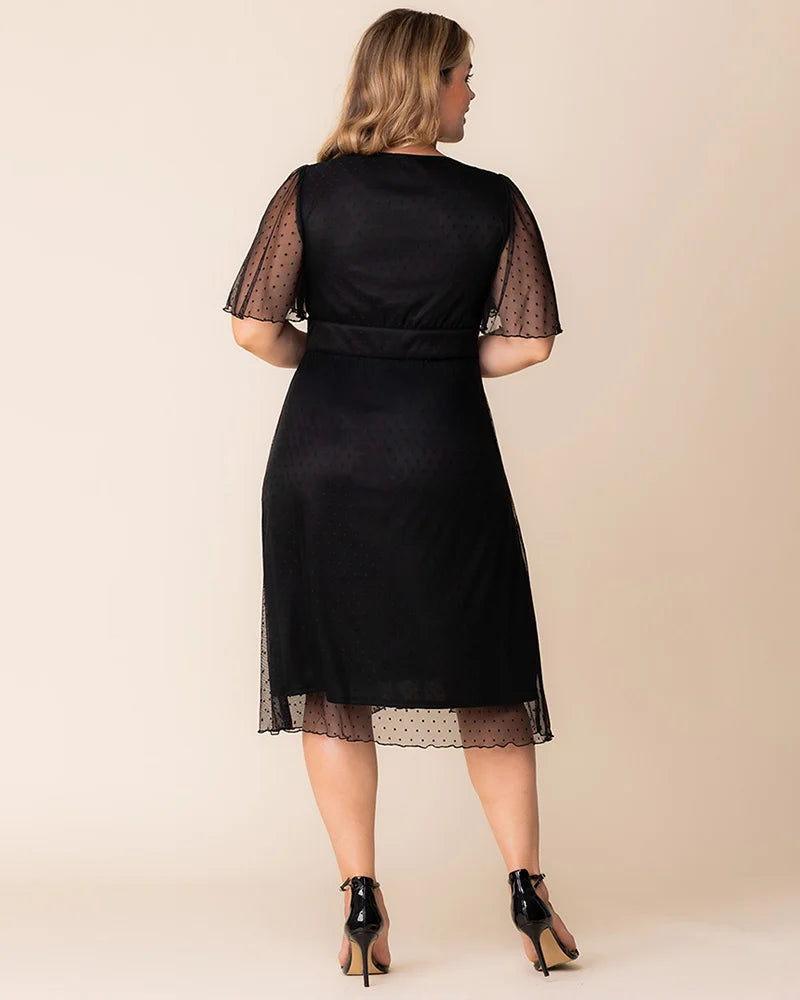 Dresses Margot Mesh Midi Cocktail Dress
