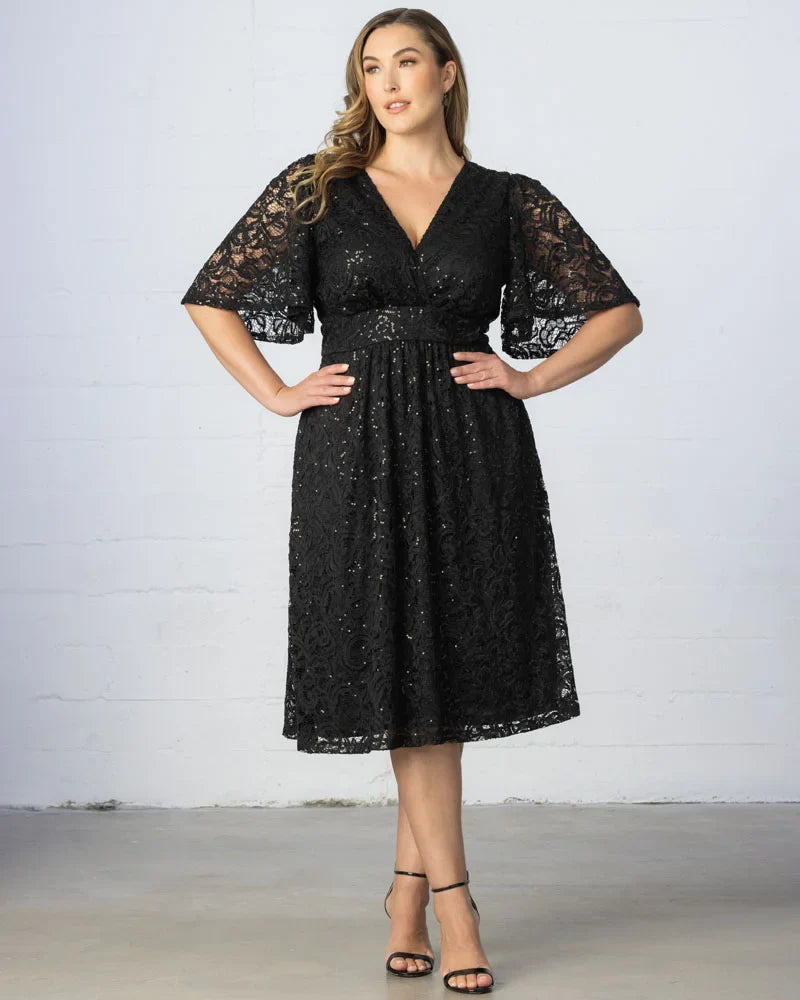 Dresses Starry Sequined Lace Cocktail Dress