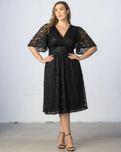 Dresses Starry Sequined Lace Cocktail Dress