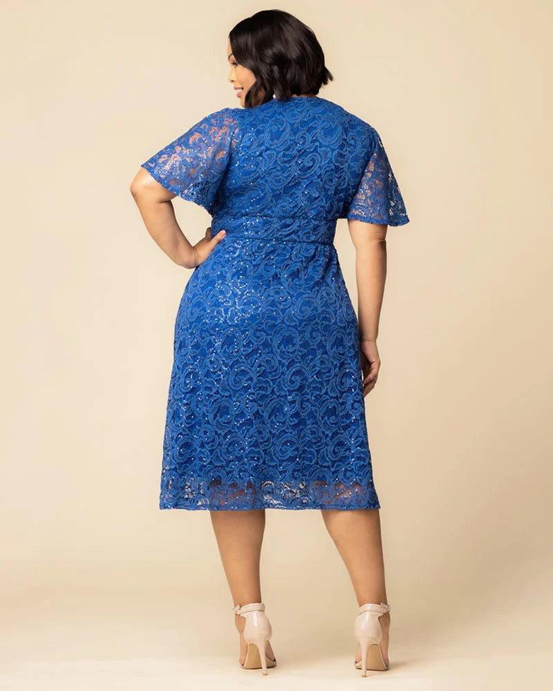 Dresses Starry Sequined Lace Cocktail Dress