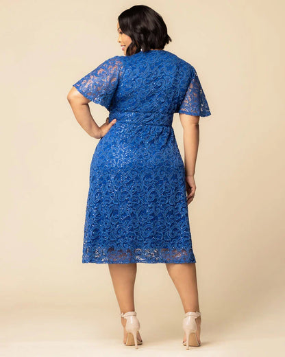 Dresses Starry Sequined Lace Cocktail Dress