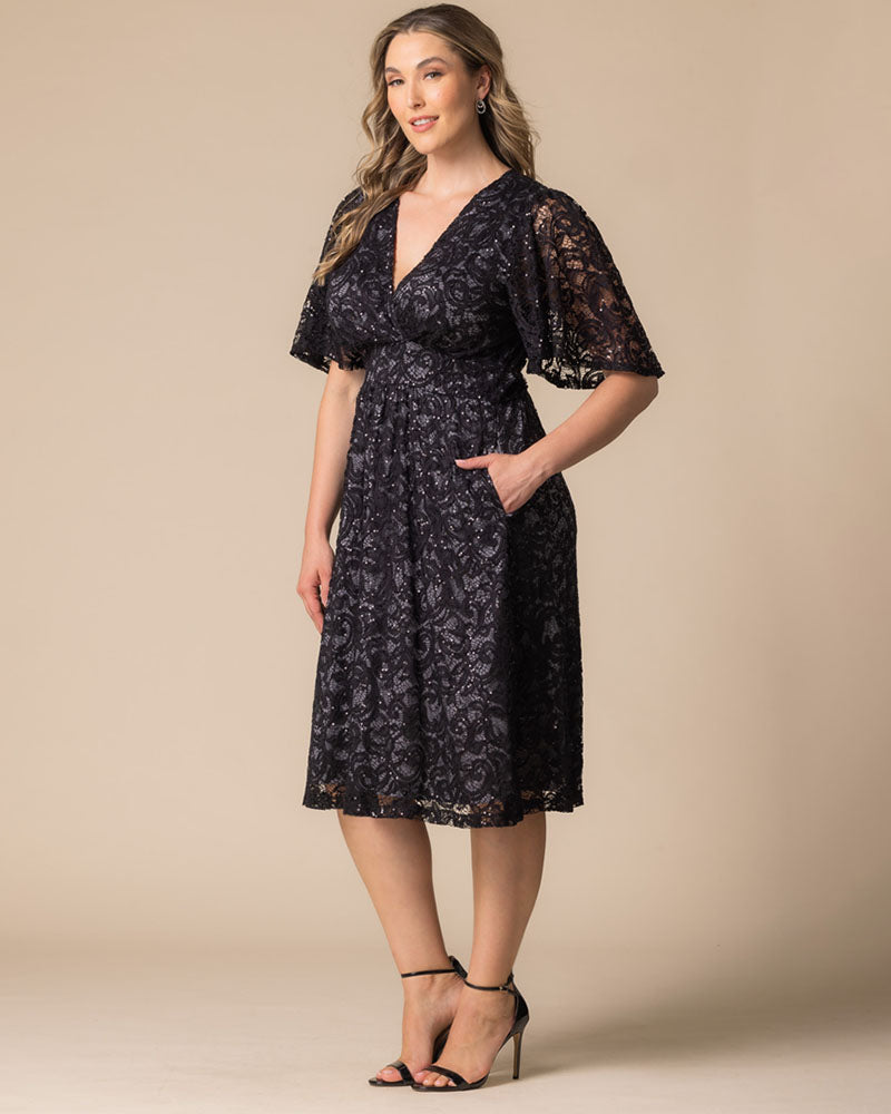 Dresses Starry Sequined Lace Cocktail Dress