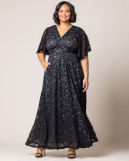 Dresses Luminous Sequin Lace Long Gown