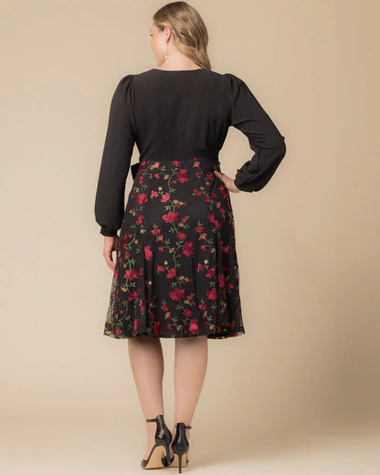 Chelsea Embroidered Midi Cocktail Dress