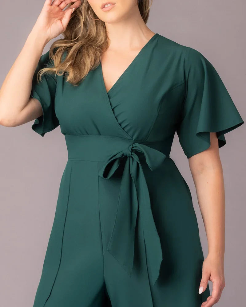 Evelyn Cropped Wide Leg Jumpsuit